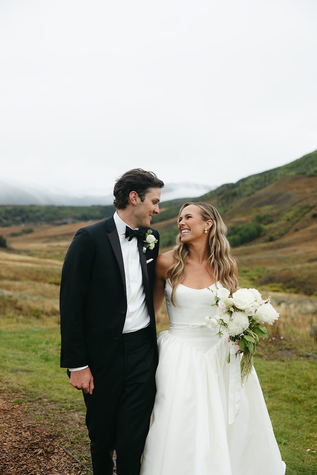 Bride Bekah in the Danielle Wedding Dress