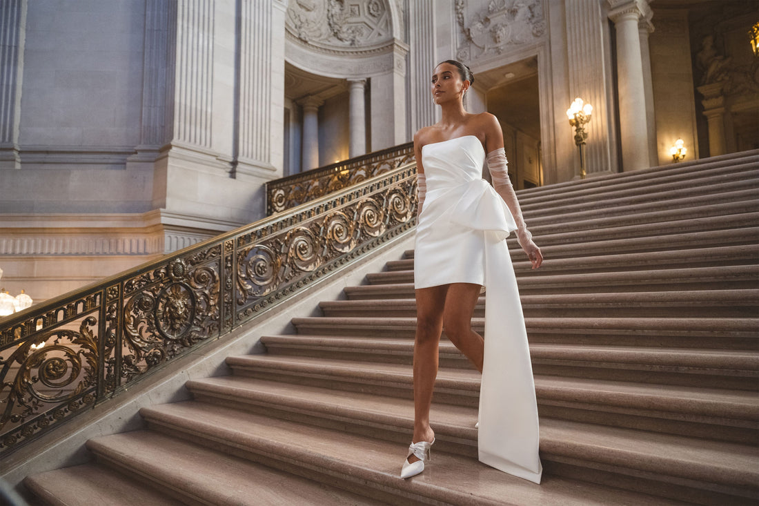 Mini White Dresses for Courthouse Weddings