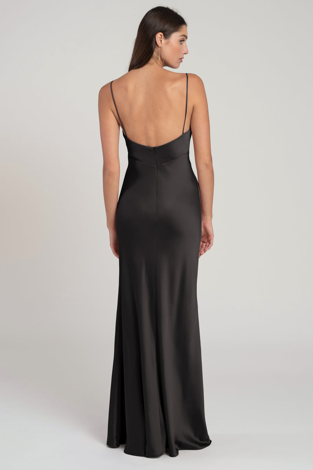 Jenny_Yoo_Addison_Bridesmaid_Dress_Cowl_Neck_Satin_Black_Back