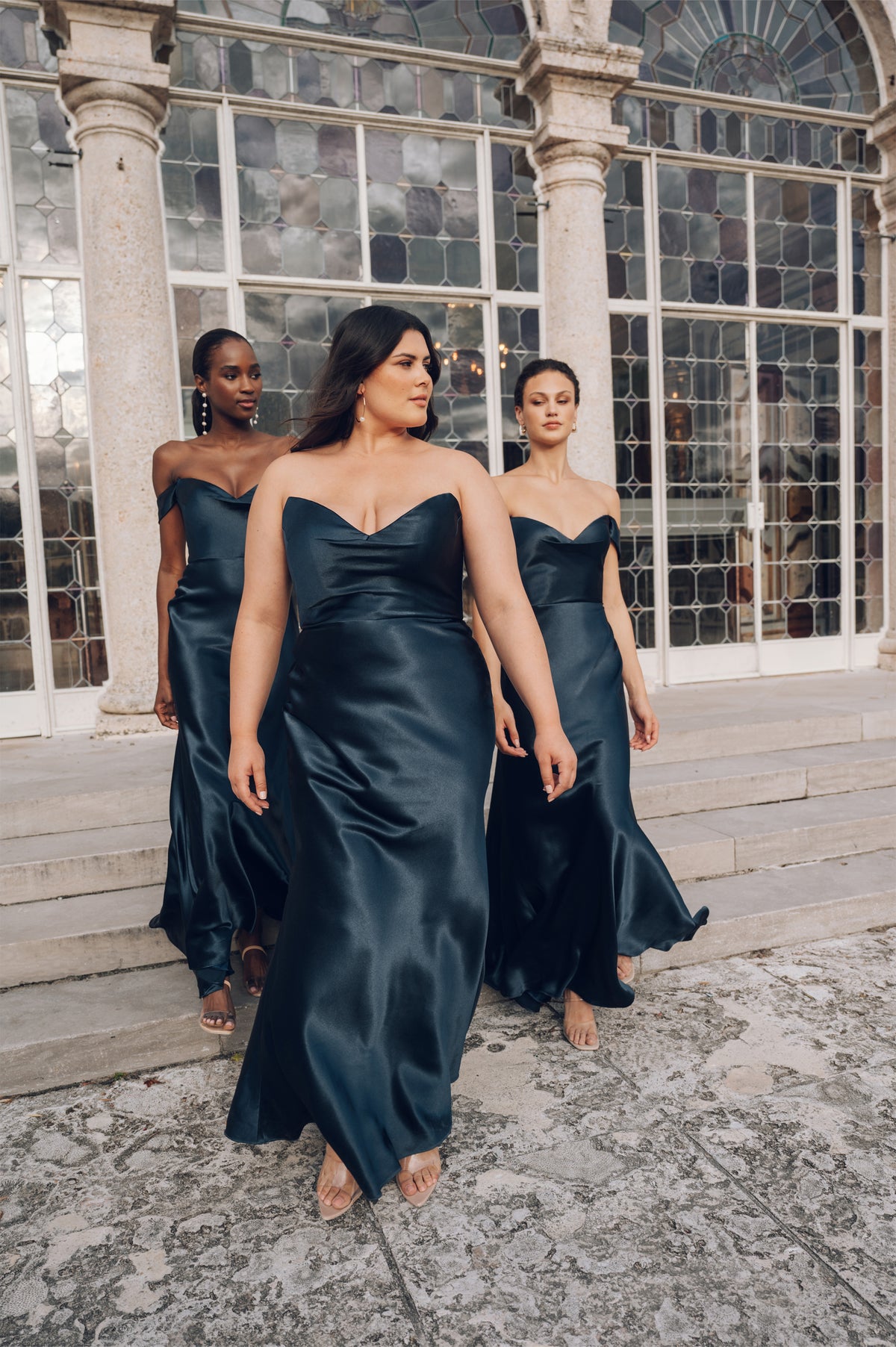 Camilla 2 FrenchBlue OfftheShoulder Strapless BridesmaidDress