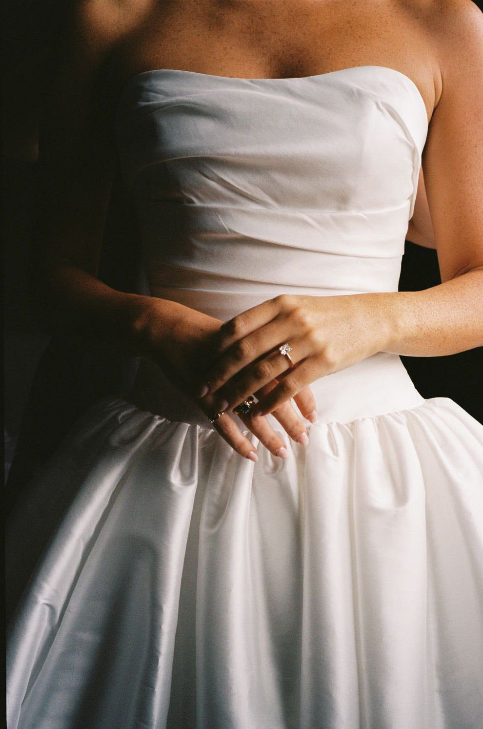 Real Bride in Drop Waist Charlotte Wedding Dress