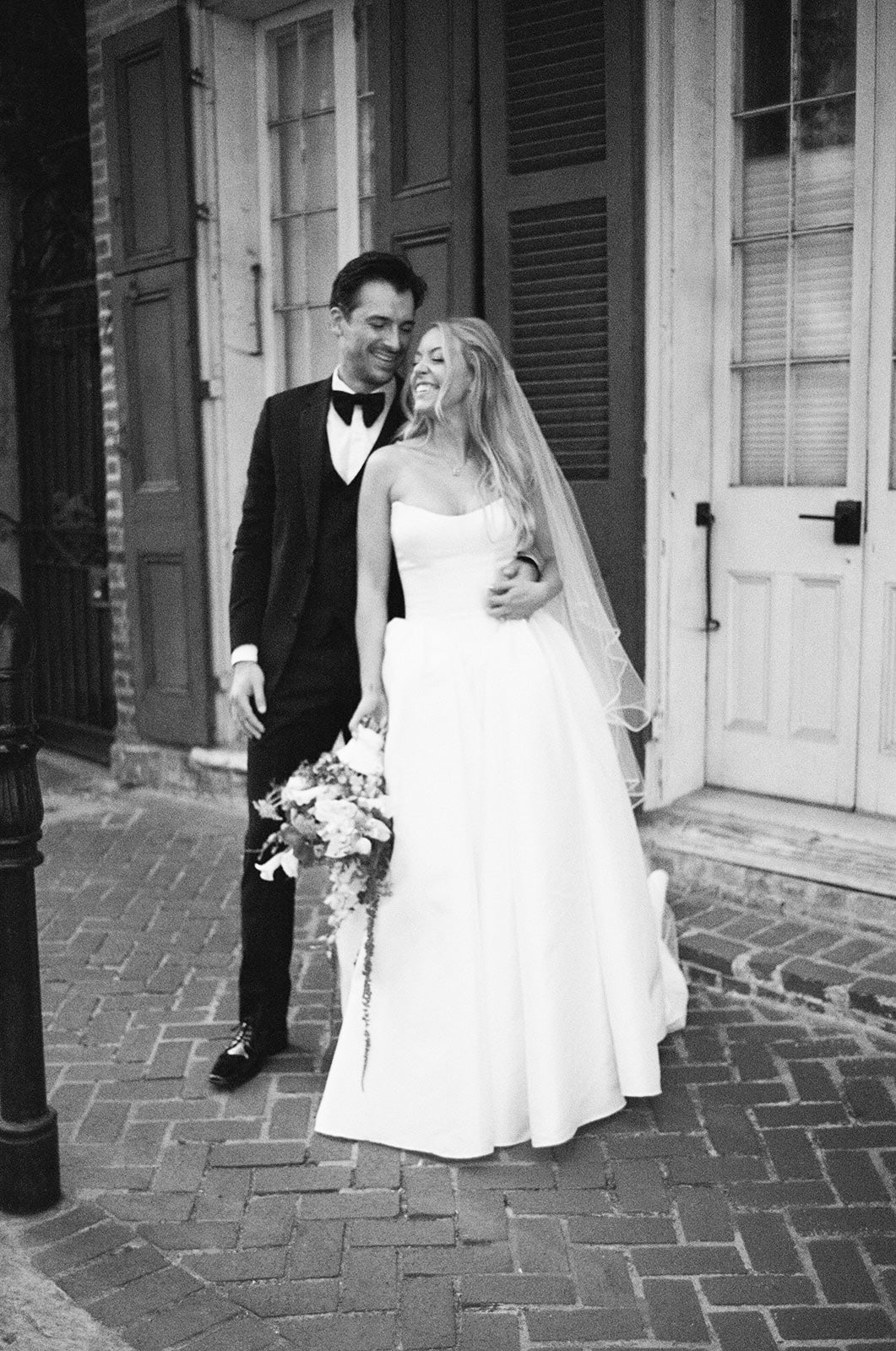 Real Bride in the Basque Waist Danielle Wedding Dress
