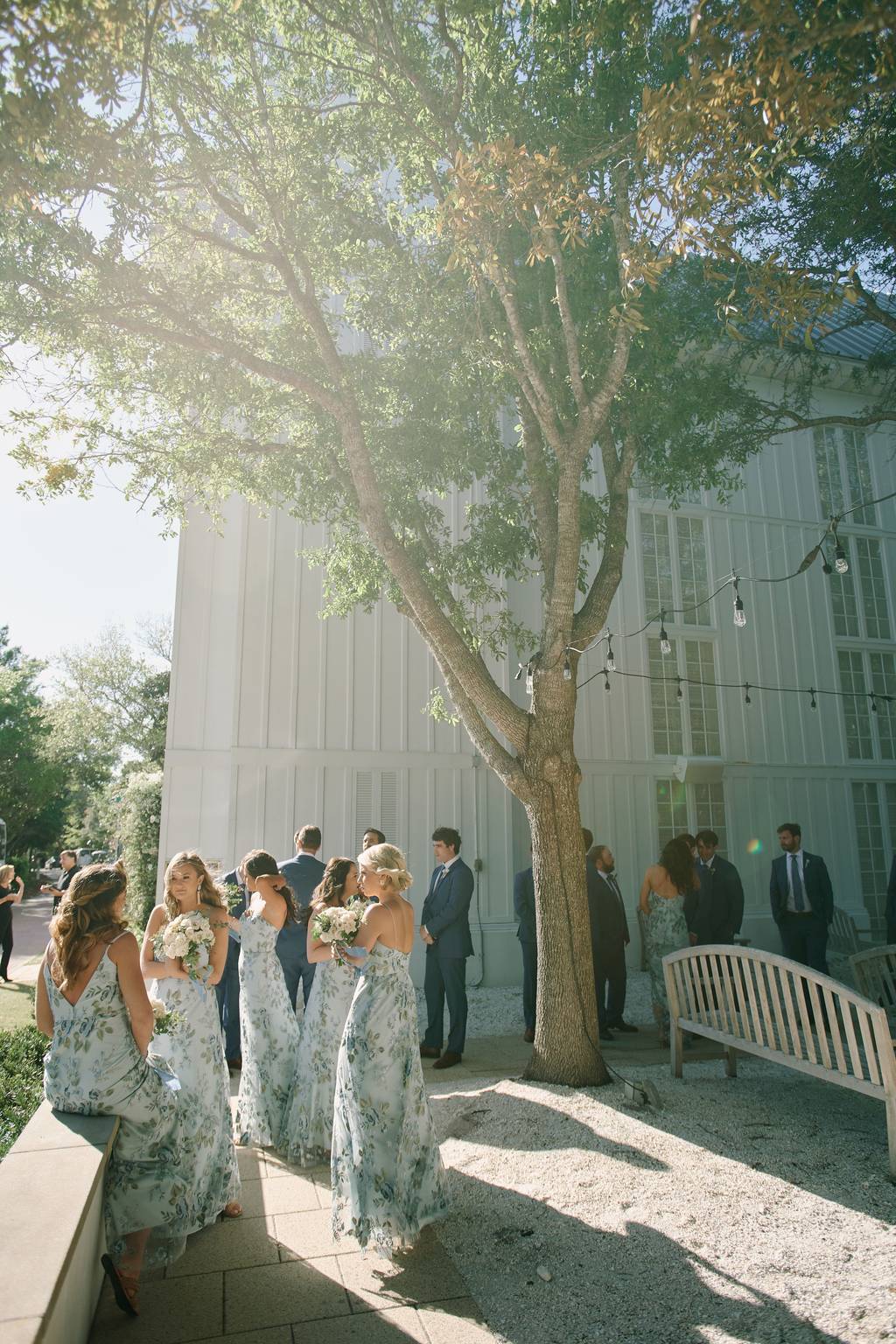 Caroline's Bridesmaids in Whisper Blue Enchanted Floral Print