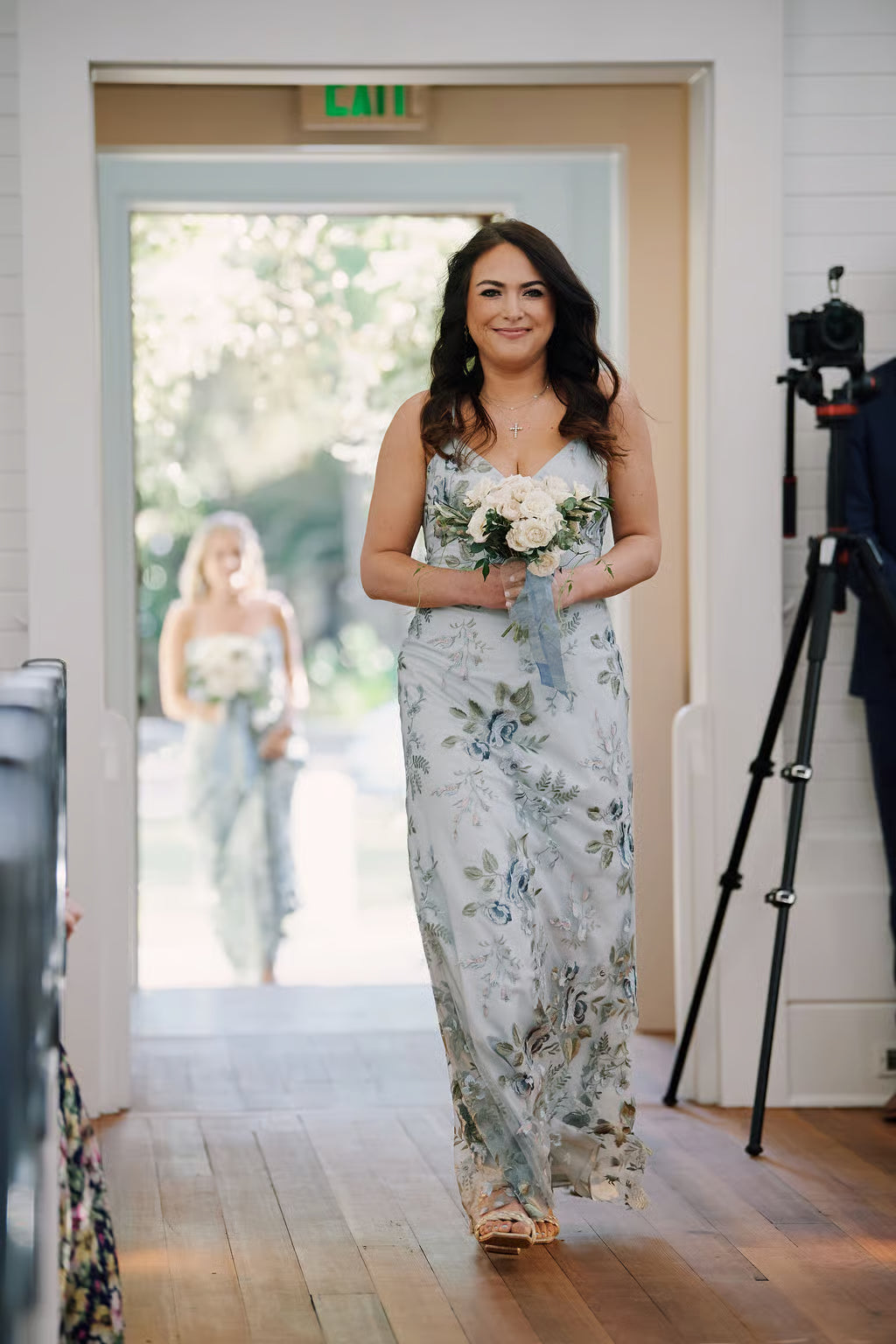 Caroline's Bridesmaids in Whisper Blue Enchanted Floral Print