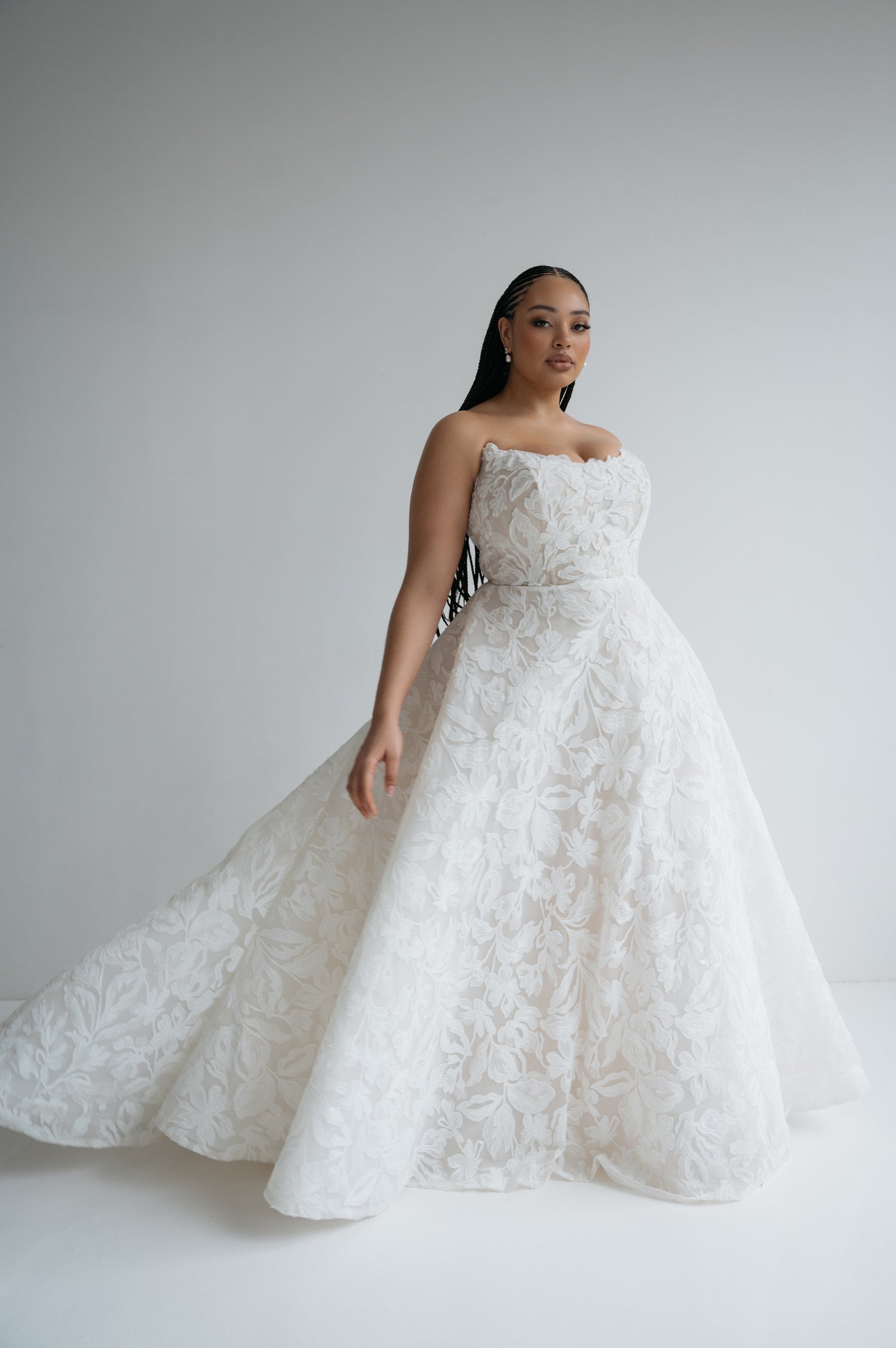 Strapless Plus Size wedding dress