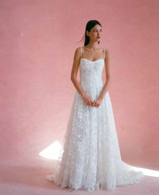 Beaded Floral Wedding Dress