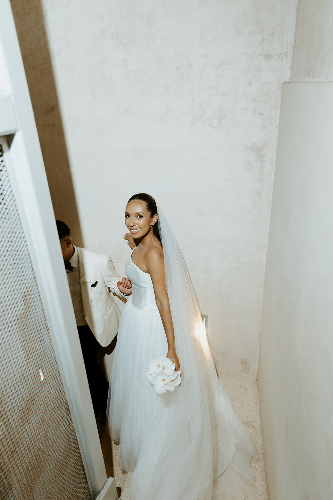 JYxAnthropologie Weddings Georgina Gown on Bride Whitney