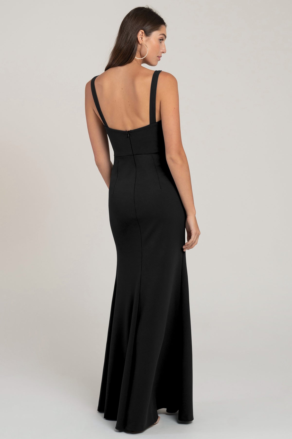 Jenny_Yoo_Jenner_Bridesmaid_Dress_Square_Neck_Knit_Crepe_black_back