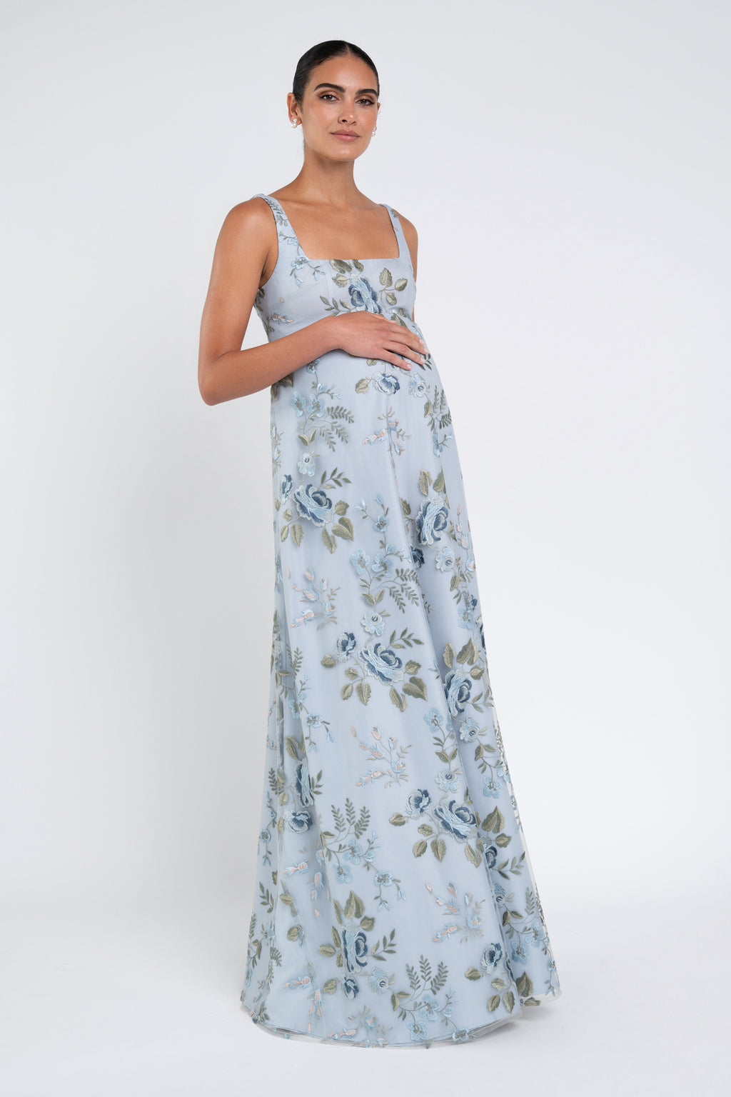 Lily Enchanted Floral Maternity whisper+blue 1