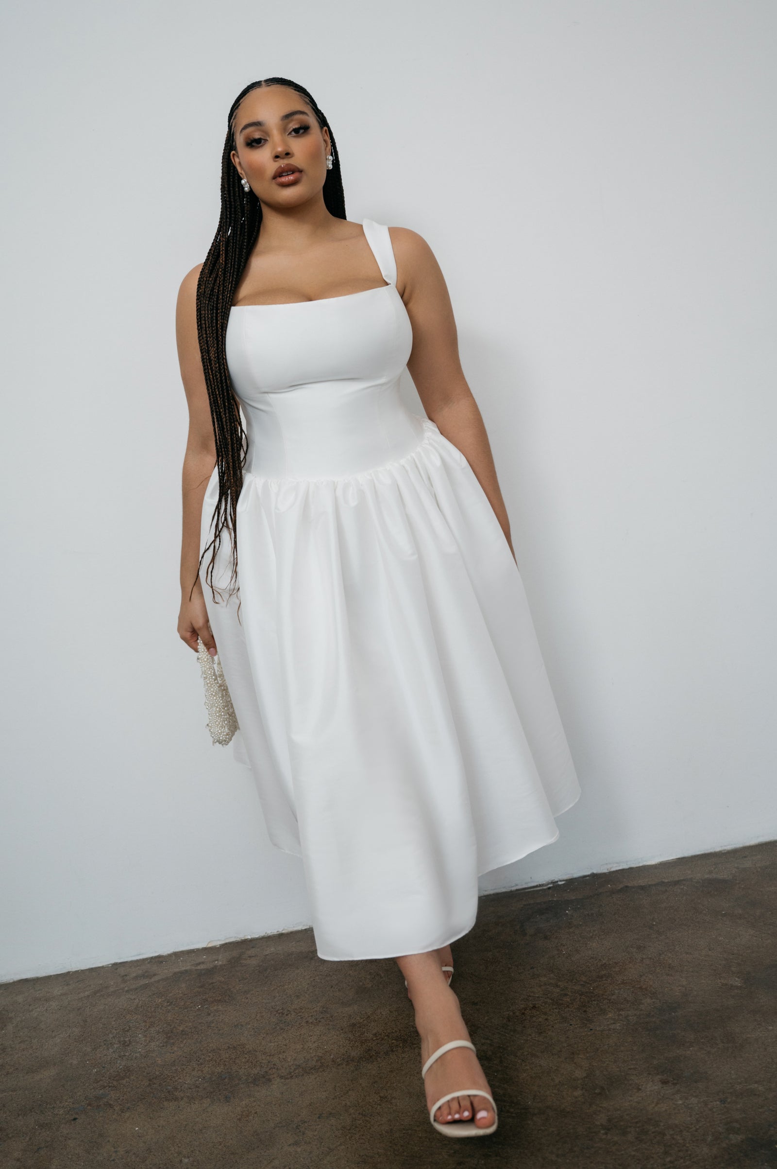 Drop Waist Plus Size Bridal Dress