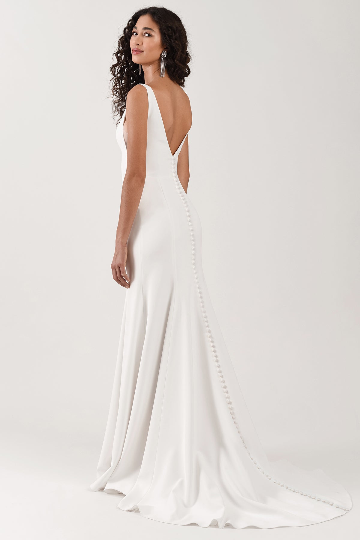 Neve Ivory Jenny Yoo Collection White Buttons Bridal Dress