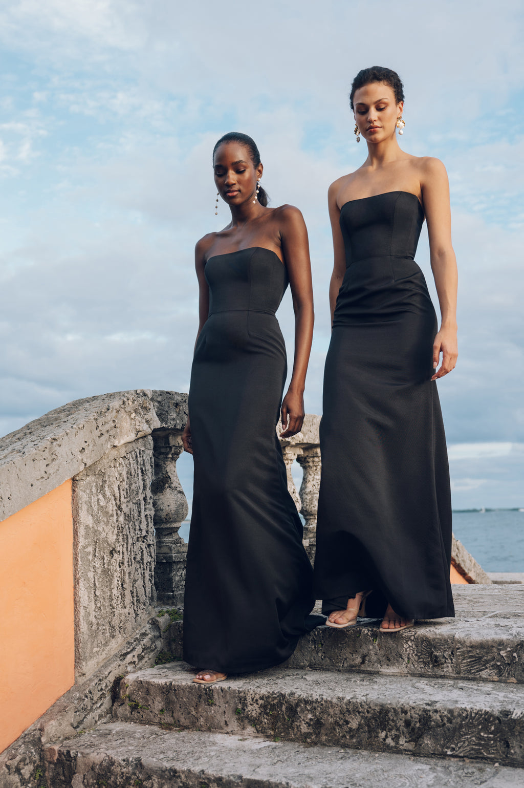 Paige 1 Black Faile Strapless BridesmaidDress
