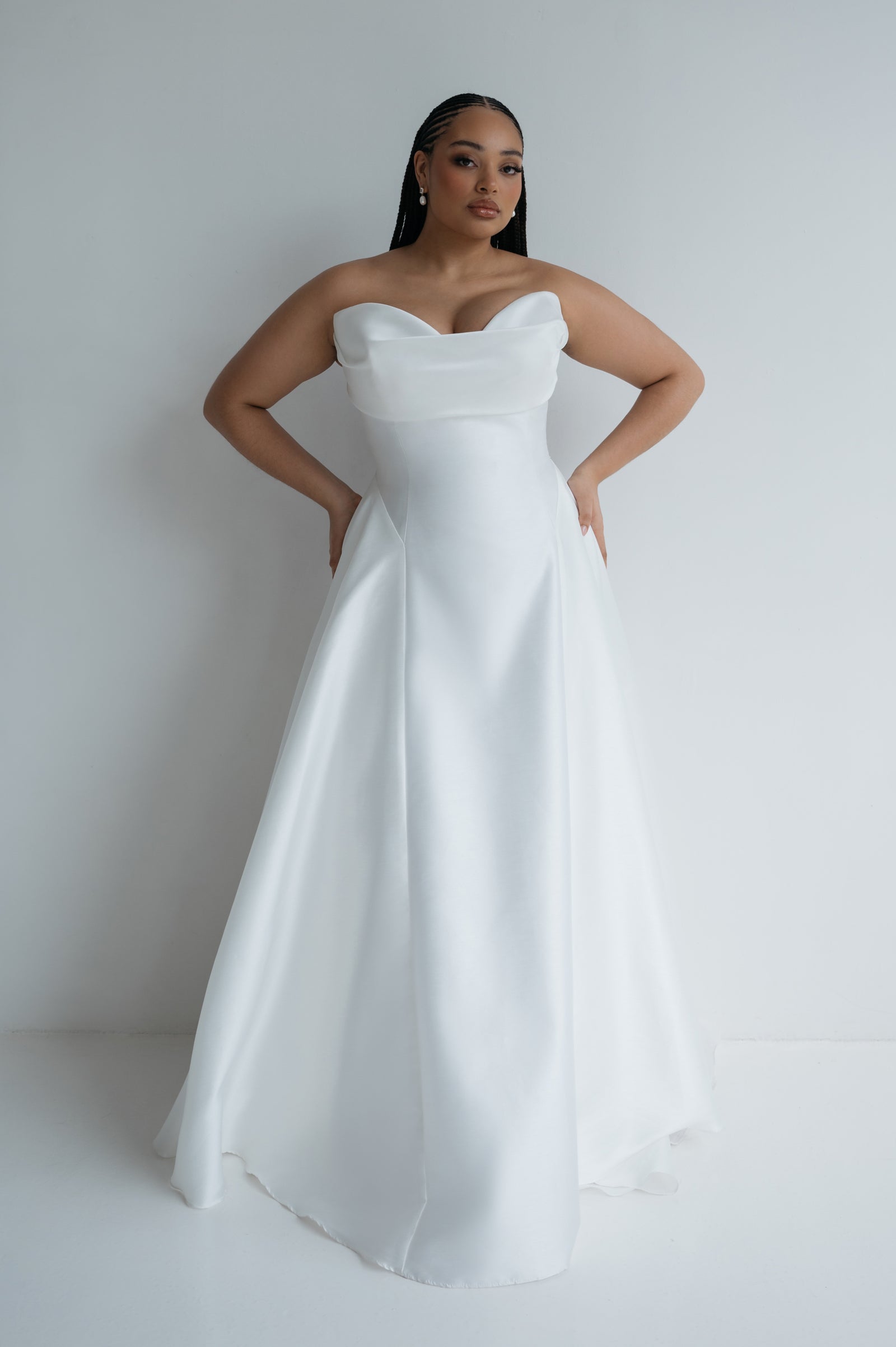 Strapless A-Line Plus Size Bridal Gown