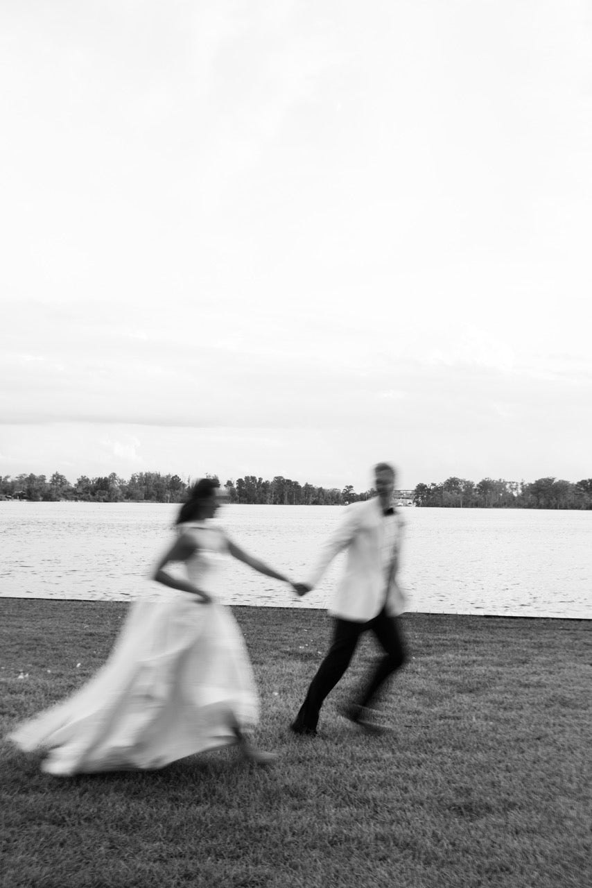 Real Bride in the Michele Convertible Wedding Dress
