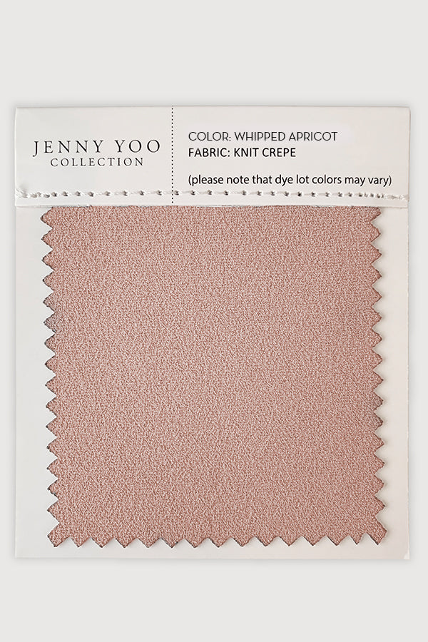 Whipped Apricot Knit Crepe Swatch Card Jenny Yoo
