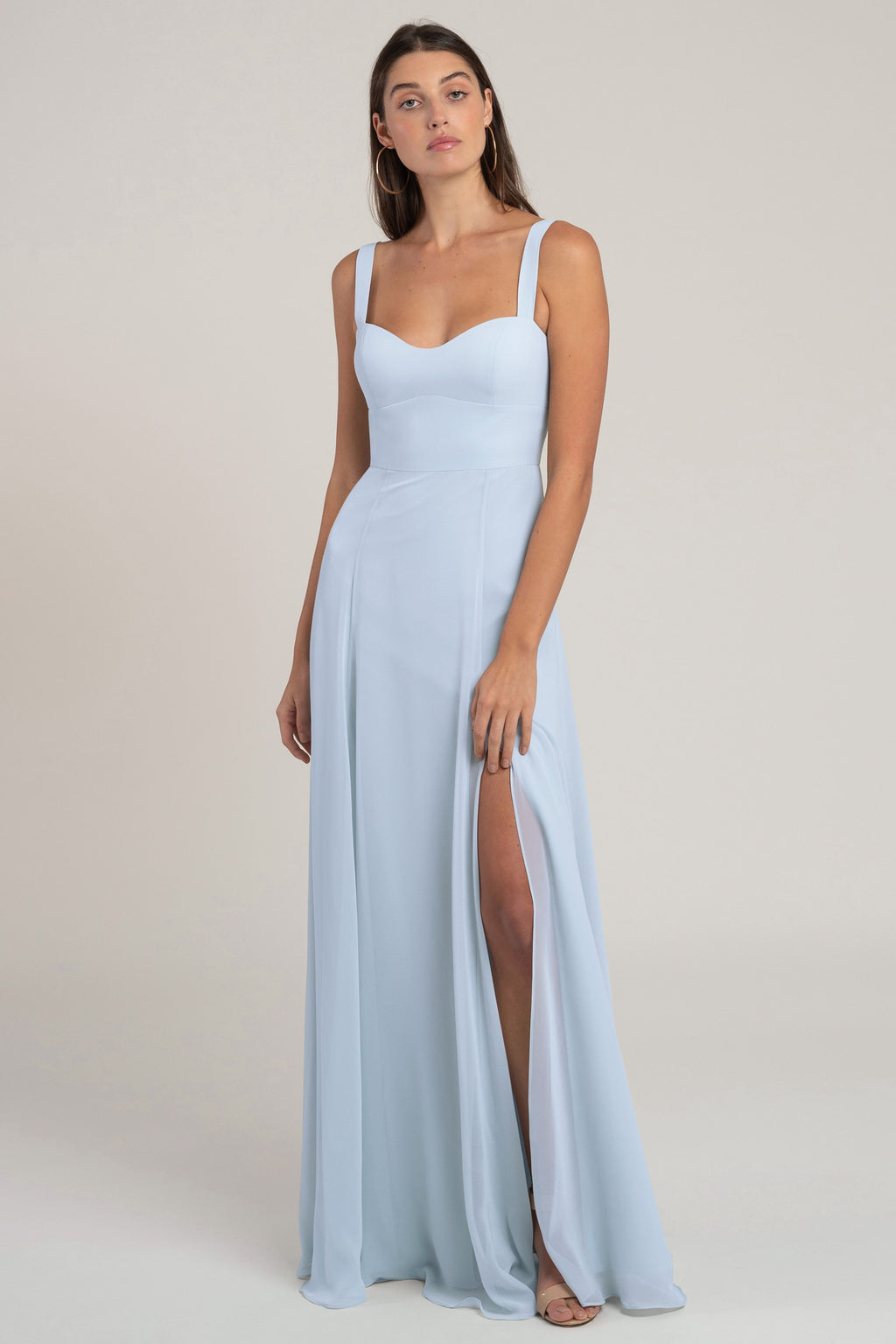 Jenny_Yoo_Bridesmaid_Dress_Harris_Sweetheart_Neckline_Side_Slit_Whisper_Blue_front