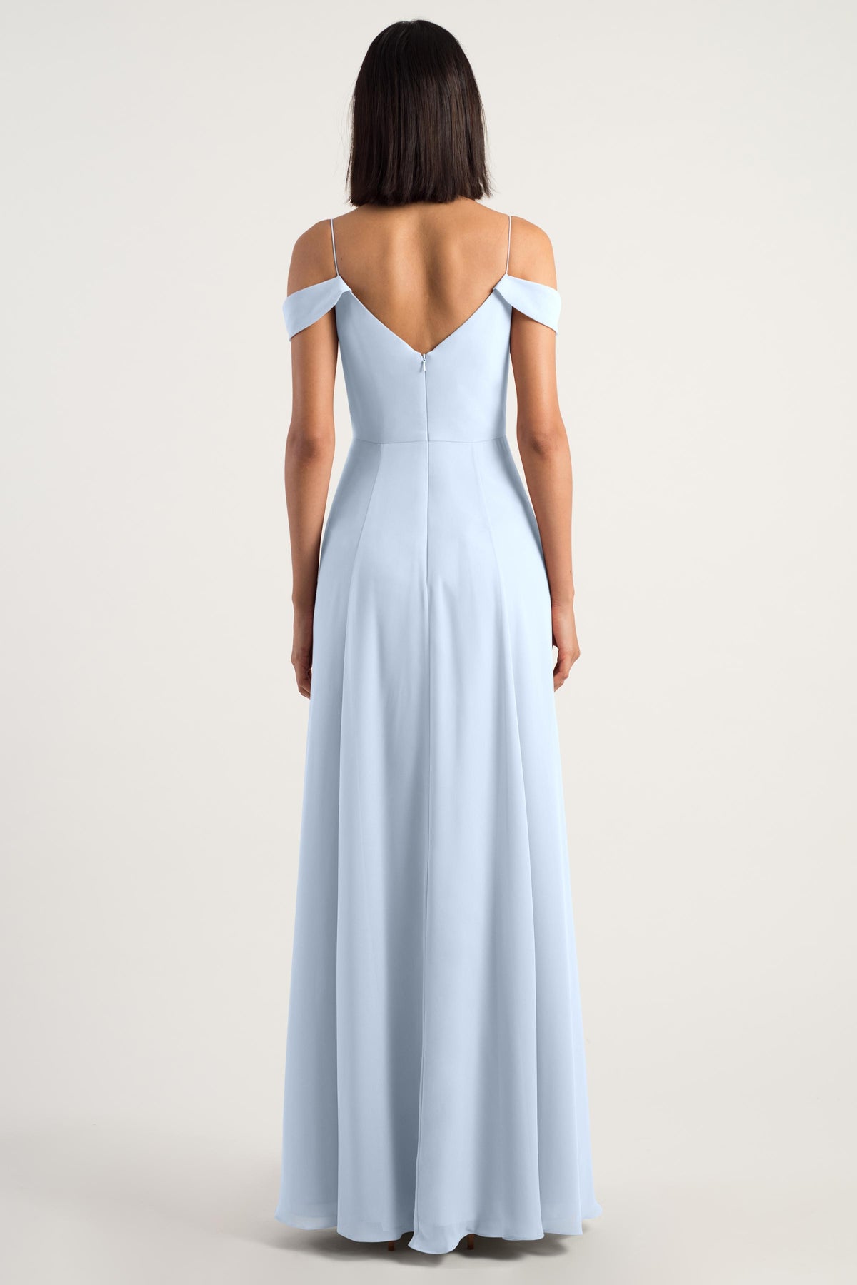 Priya Whisper Blue Jenny Yoo Off the Shoulder Bridesmaid Dress 2